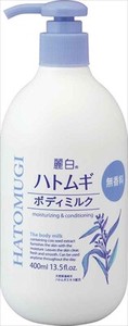 熊野油脂　麗白　ハトムギ　ボディミルク　無香料タイプ　400ML 【 ボディクリーム・ローション 】