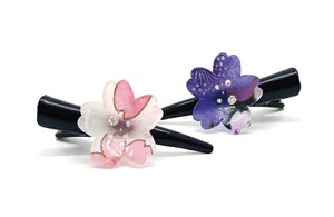 Japanese Pattern Accent Accessory Japanese Craft Hair Clip Cherry Blossoms