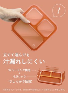 Stand Up type Bento Box FOOD Pink Blue Gray