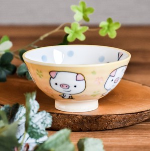 Rice Bowl Pig 3-colors Made in Japan