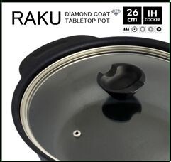RAKUダイヤモンドコート卓上鍋BK26cm 506531