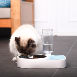 新作 ペット用食器 猫用 犬用 給水器 猫餌の鉢   口付きドッグボウルデュアルユースペットボウルZJEA1586