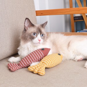 新作 ペット用 猫用 おもちゃ猫のおもちゃ 麻布の魚 ZJEA1597