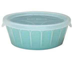 フルート　パック小鉢　ライトブルー　【日本製　美濃焼】（陶器　磁器　ノンラップ蓋　小鉢）