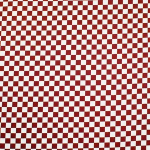 Japanese Pattern Fabric Checkered 8mm Dark Red Fabric 1m Unit Picture Book