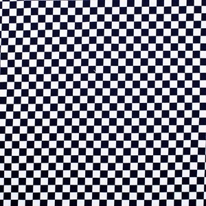 Japanese Pattern Fabric Checkered 8mm Navy Fabric 1m Unit Picture Book