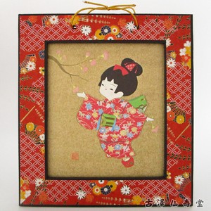Yuzen Japanese Paper Mini Wall Hanging Product Sakura Warabe
