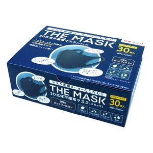 THE MASK 3D立体不織布マスク ブラック レギュラーサイズ 30枚入
