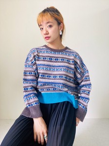 Sweater/Knitwear Pullover Knitted Nordic Pattern