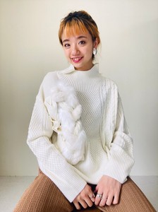 Sweater/Knitwear Pullover Faux Fur