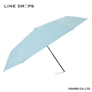 LINE DROPSスリムライト晴雨兼用折りたたみ日傘 【Color series All weather umbrella】サックス