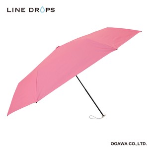 LINE DROPSスリムライト晴雨兼用折りたたみ日傘 【Color series All weather umbrella】ピンク