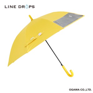LINEDROPSのキッズ晴雨兼用日傘 50cm【子ども日傘/イエロー】