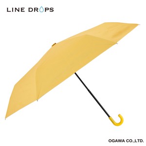 LINEDROPSのキッズ晴雨兼用折りたたみ日傘【子ども日傘/イエロー】