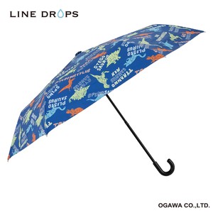 LINEDROPSのキッズ晴雨兼用折りたたみ日傘【子ども日傘/ダイナソー】