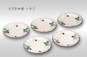 Kutani ware Plate Strawberry Assortment 4.2-go