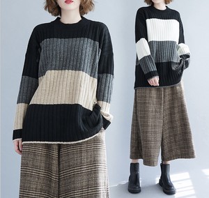 Sweater/Knitwear Patchwork Stripe