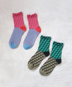 2 Pairs Socks Pattern Short Socks
