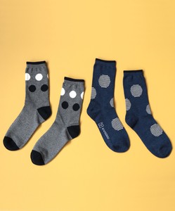 2 Pairs Socks Dot Crew Socks