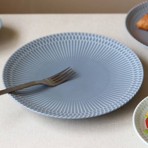 Mino ware Main Plate Gray 24cm Made in Japan