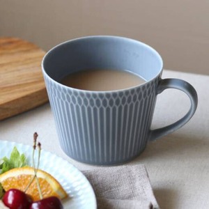 小田陶器 さざなみ マグカップ ブルーグレー[日本製/美濃焼/和食器]