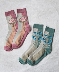 2 Pairs Socks Vintage Flower Crew Socks