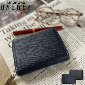 Wallet Cattle Leather Mini Round Fastener Made in Japan