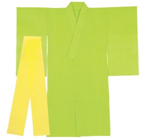 衣装ベース着物(おくみ付き) 黄緑 14753