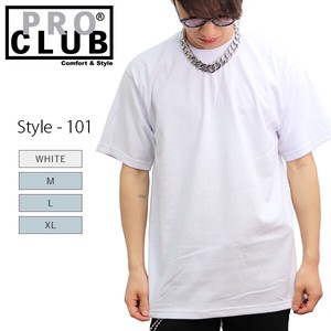 プロクラブ【PRO CLUB】101 Heavyweight Cotton Short Sleeve Crew Neck T-Shirt Tシャツ 半袖 ホワイト