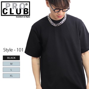 プロクラブ【PRO CLUB】101 Heavyweight Cotton Short Sleeve Crew Neck T-Shirt Tシャツ 半袖 ブラック