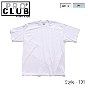 Club PRO CLUB Cotton T-shirt Short Sleeve White