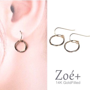 GOLD LED Design Ring Pierced Earring Gold 2022