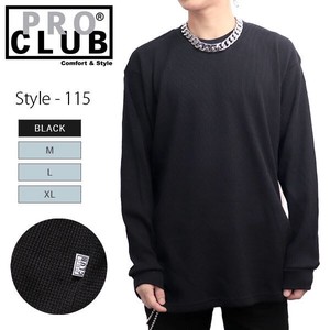 T-shirt Long Sleeves Long T-shirt black club cotton PROCLUB Thermal