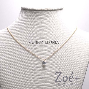 1 4 GOLD LED 2 8 6 mm Cubic Zirconia Necklace 1 4 Gold