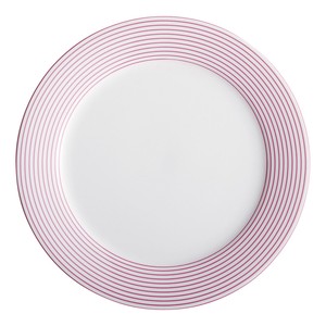 大餐盘/中餐盘 粉色 横条纹