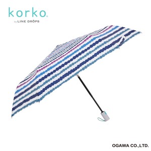 korko（コルコ）の自動開閉折りたたみ雨傘【ドットライン】
