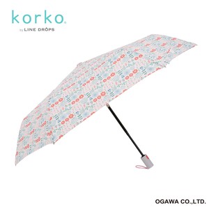 korko（コルコ）の自動開閉折りたたみ雨傘【花だん】