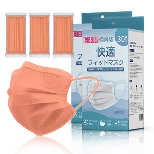 日本製 カラーマスク 個別包装　29色 30枚 不織布マスク  ウイルス対策