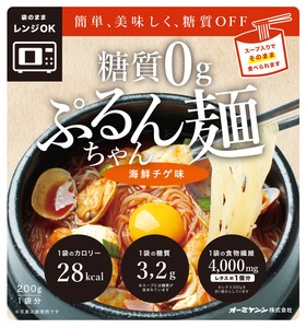 糖質0gのぷるんちゃん麺　海鮮チゲ味　200g