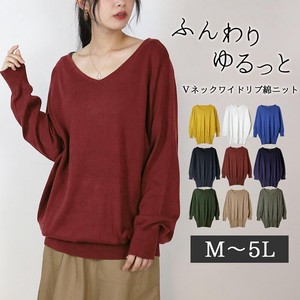 Sweater/Knitwear Pullover Knitted V-Neck Ladies'