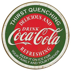 【コカ・コーラ グッズ】アルミニウム サイン Coke Thirst Quenching CC-DE-MS1659