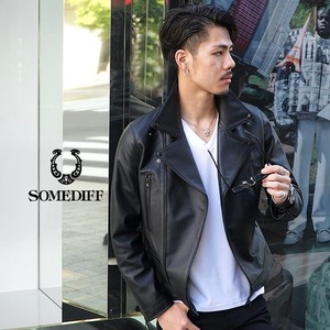 Leather Double Motorcycle Leather Jacket SO