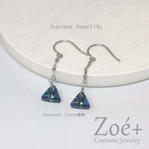 【ステンレ ススチール316L 】STP3 バミューダーブルー Swarovski Crystal 使用 STAINLESS