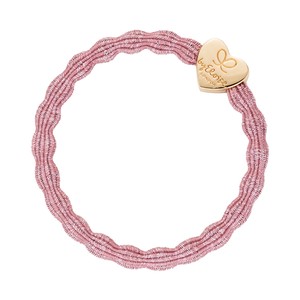【ByEloise】Metallic Gold Heart Rose Pink ヘアゴム ヘアアクセサリー ブレスレット