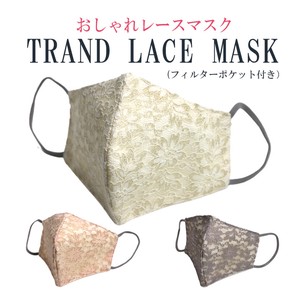 【高級レースマスク】lace1 新作刺繍レースマスク　息が楽な立体型