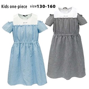 for School For Summer Gingham One-piece Dress Pocket 3 50 60