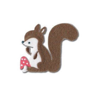 PETIDEPOME Felt Solid Patch Squirrel