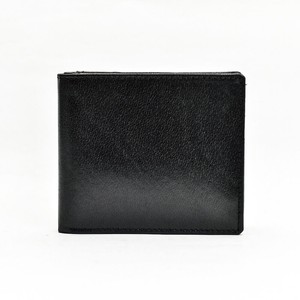 水牛革 バッファローレザー コンパクト 薄マチ二つ折り財布 (Nero) 本革 メンズ レディース ネロ