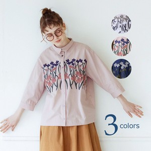 2022 S/S Three-Quarter Length Flower Embroidery Shirt