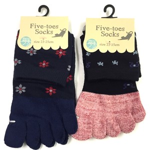 Ladies Five Fingers Middle Socks Heel